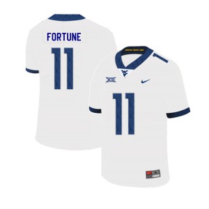 Men's West Virginia Mountaineers Nicktroy Fortune #11 White Embroidery 2019 Jerseys 698454-251