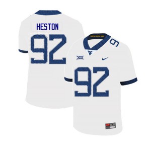 Men's West Virginia Mountaineers Rhett Heston #92 White 2019 Football Jerseys 196296-708