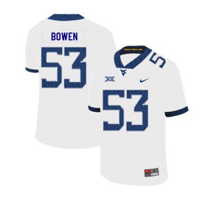 Mens West Virginia Mountaineers Roemeo Bowen #53 White Stitched 2019 Jersey 898987-333
