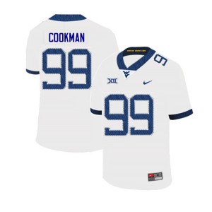 Men West Virginia Mountaineers Sam Cookman #99 White Official 2019 Jerseys 268491-362