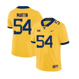 Mens West Virginia Mountaineers Sean Martin #54 NCAA Yellow Jerseys 644611-365