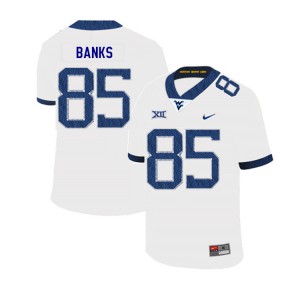Mens West Virginia Mountaineers T.J. Banks #85 2019 White High School Jersey 765947-745