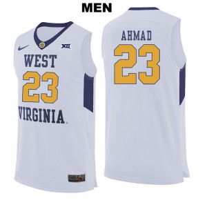 Men's West Virginia Mountaineers Esa Ahmad #23 High School White Jerseys 828227-824
