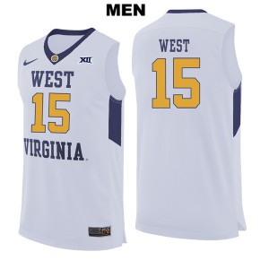 Men West Virginia Mountaineers Lamont West #15 White NCAA Jerseys 246468-455
