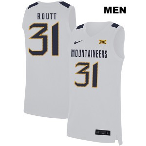 Men's West Virginia Mountaineers Logan Routt #31 Player White Jerseys 960637-483