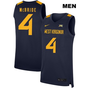 Men's West Virginia Mountaineers Miles McBride #4 Navy High School Jersey 990953-699