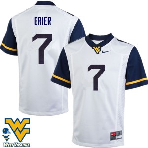 Men's West Virginia Mountaineers Will Grier #7 White High School Jersey 386820-152