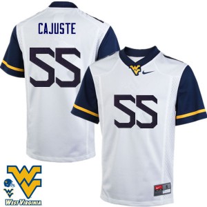 Mens West Virginia Mountaineers Yodny Cajuste #55 White Player Jersey 114629-908