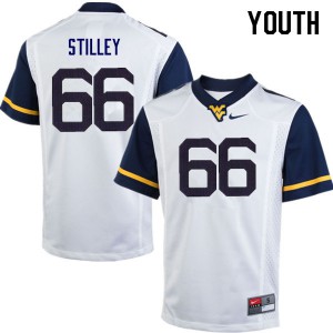 Youth West Virginia Mountaineers Adam Stilley #66 University White Jerseys 671531-279