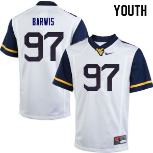 Youth West Virginia Mountaineers Connor Barwis #97 White Football Jerseys 227087-580