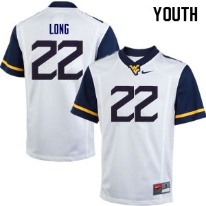 Youth West Virginia Mountaineers Jake Long #22 White NCAA Jersey 100951-888