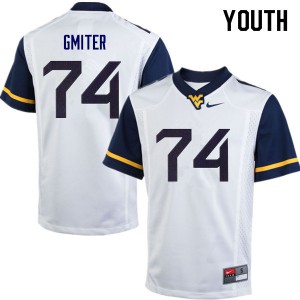 Youth West Virginia Mountaineers James Gmiter #74 White Alumni Jersey 305147-962