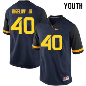 Youth West Virginia Mountaineers Kenny Bigelow Jr. #40 Football Navy Jersey 386277-877