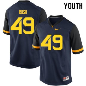 Youth West Virginia Mountaineers Nick Rush #49 Stitch Navy Jerseys 680276-721