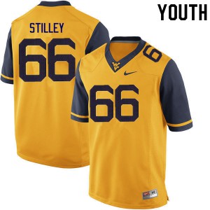 Youth West Virginia Mountaineers Adam Stilley #66 Gold Official Jerseys 181054-521