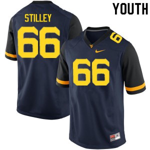 Youth West Virginia Mountaineers Adam Stilley #66 Navy Official Jerseys 732426-773