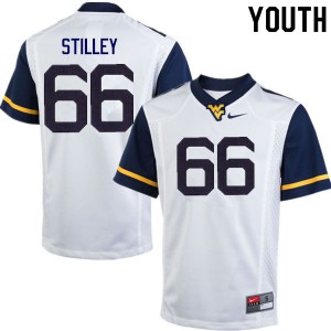 Youth West Virginia Mountaineers Adam Stilley #66 High School White Jerseys 950401-799