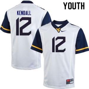 Youth West Virginia Mountaineers Austin Kendall #12 White High School Jersey 390285-546