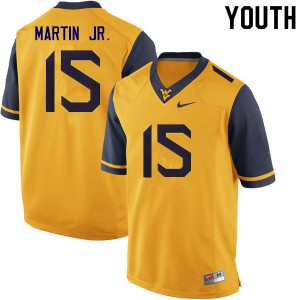 Youth West Virginia Mountaineers Kerry Martin Jr. #15 Gold NCAA Jerseys 824781-697