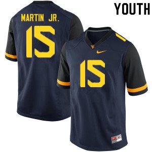 Youth West Virginia Mountaineers Kerry Martin Jr. #15 Player Navy Jerseys 408749-474
