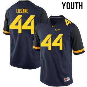 Youth West Virginia Mountaineers Rashon Lusane #44 Embroidery Navy Jersey 189675-368