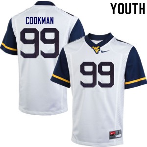 Youth West Virginia Mountaineers Sam Cookman #99 White High School Jersey 925315-679