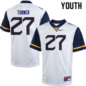 Youth West Virginia Mountaineers Tacorey Turner #27 White Alumni Jersey 396430-824