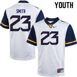 Youth West Virginia Mountaineers Tykee Smith #23 Official White Jerseys 503840-444