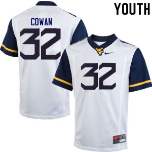 Youth West Virginia Mountaineers VanDarius Cowan #32 White College Jerseys 552473-181