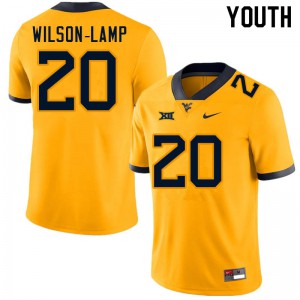 Youth West Virginia Mountaineers Andrew Wilson-Lamp #20 Gold Embroidery Jerseys 912272-706