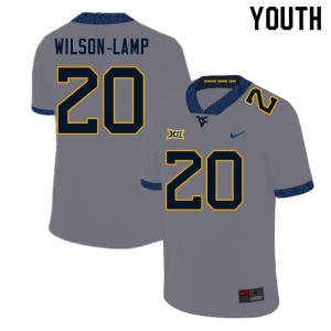Youth West Virginia Mountaineers Andrew Wilson-Lamp #20 Stitch Gray Jerseys 282926-440