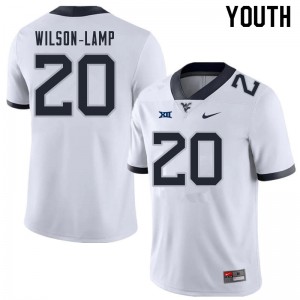 Youth West Virginia Mountaineers Andrew Wilson-Lamp #20 Football White Jersey 181417-148