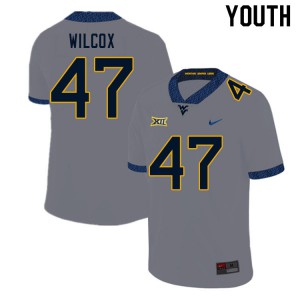 Youth West Virginia Mountaineers Avery Wilcox #47 Gray High School Jersey 194355-689