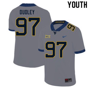 Youth West Virginia Mountaineers Brayden Dudley #97 Gray High School Jerseys 487337-561