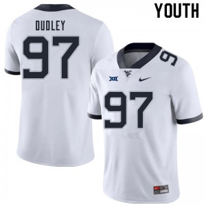 Youth West Virginia Mountaineers Brayden Dudley #97 University White Jerseys 648413-202