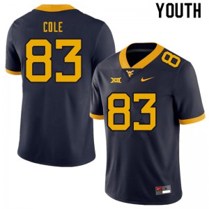 Youth West Virginia Mountaineers CJ Cole #83 Football Navy Jerseys 942880-214