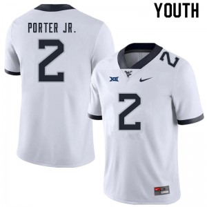 Youth West Virginia Mountaineers Daryl Porter Jr. #2 White Player Jerseys 232074-401