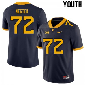 Youth West Virginia Mountaineers Doug Nester #72 Navy University Jersey 778758-968