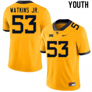Youth West Virginia Mountaineers Eddie Watkins Jr. #53 Player Gold Jerseys 295953-569