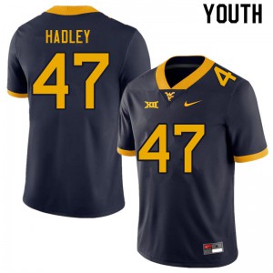 Youth West Virginia Mountaineers J.P. Hadley #47 Navy Alumni Jerseys 648772-116