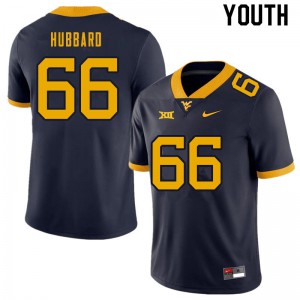 Youth West Virginia Mountaineers Ja'Quay Hubbard #66 Navy Player Jersey 631728-559