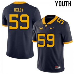 Youth West Virginia Mountaineers Jackson Oxley #59 Navy Stitch Jersey 541835-250