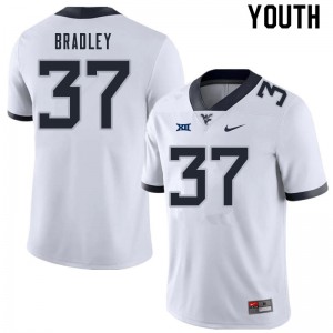 Youth West Virginia Mountaineers L'Trell Bradley #37 White Stitched Jersey 334987-716