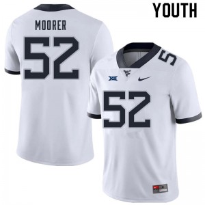 Youth West Virginia Mountaineers Parker Moorer #52 Official White Jerseys 890250-850