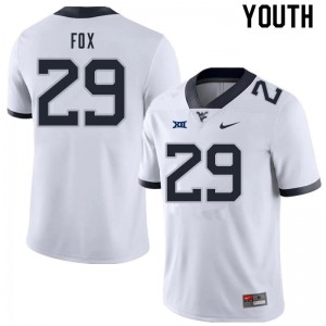 Youth West Virginia Mountaineers Preston Fox #29 NCAA White Jersey 693269-660