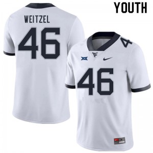 Youth West Virginia Mountaineers Trace Weitzel #46 Football White Jersey 762761-137