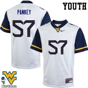 Youth West Virginia Mountaineers Adam Pankey #57 White College Jersey 326450-902