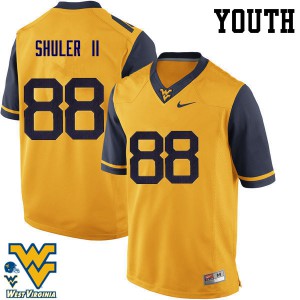 Youth West Virginia Mountaineers Adam Shuler II #88 Gold University Jersey 940362-735
