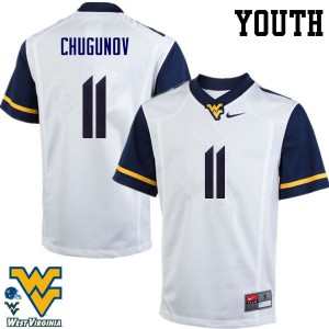 Youth West Virginia Mountaineers Chris Chugunov #11 White High School Jersey 711563-134