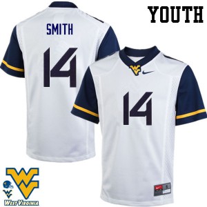 Youth West Virginia Mountaineers Collin Smith #14 Alumni White Jerseys 704644-287